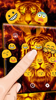screenshot of Flaming Tiger Keyboard Theme