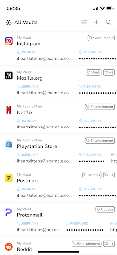Android application Padloc screenshort