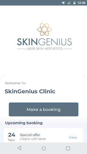 Android application SkinGenius Clinic screenshort