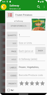 Grocery List App - rShopping
