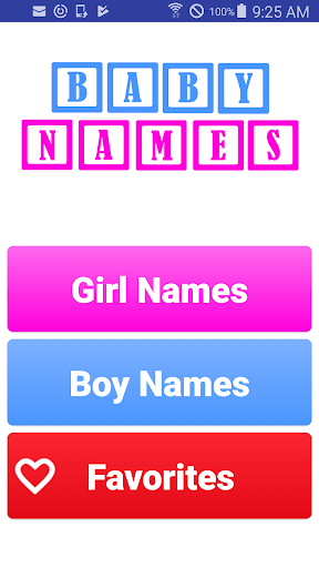 Android application Baby Names screenshort