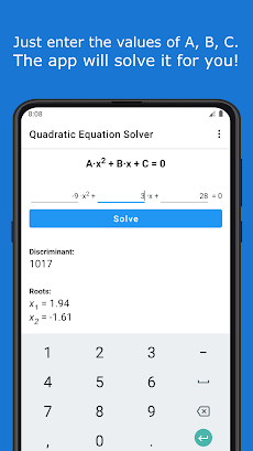 Quadratic Equation Solverのおすすめ画像2