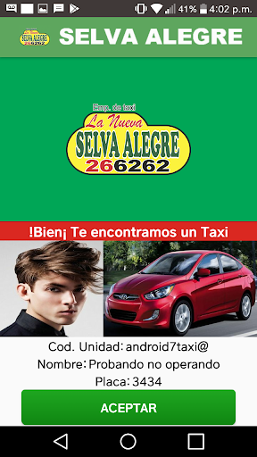 Taxi La Nueva Selva Alegre Screen 3