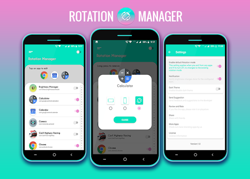 Android application Rotation Manager screenshort