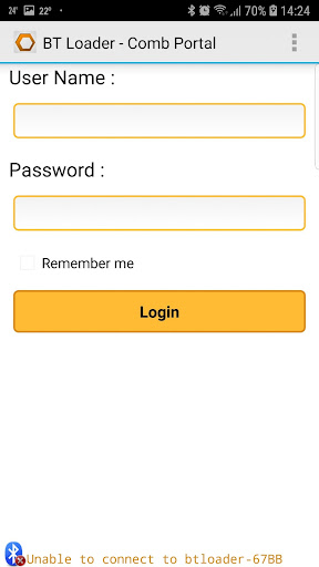 BT Loader Application Screen 2
