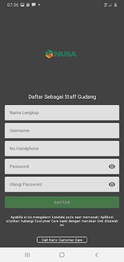 Nusa App Screen 2