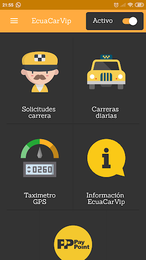 EcuaCarVip Chofer Screen 3
