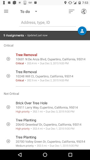 Screenshot of Workforce for ArcGIS