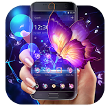 3d Neon butterfly theme icon