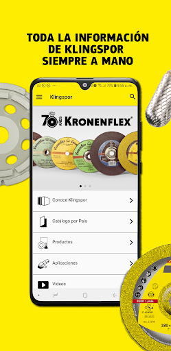 Android application Klingspor screenshort