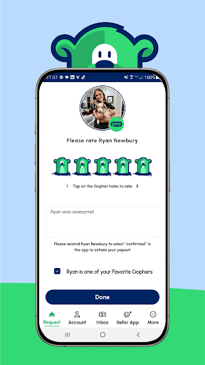 Screenshot of Gopher Request