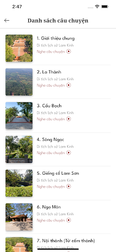 Lam Kinh Audioguide Screen 2