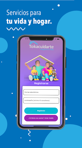 Android application Tokacuidarte screenshort