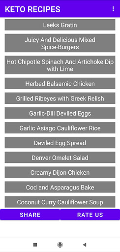 Android application KETO RECIPES screenshort