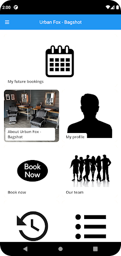 Android application URBAN FOX BARBER SHOP screenshort