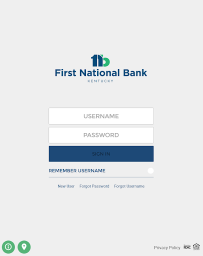 Android application First National Bank Kentucky screenshort