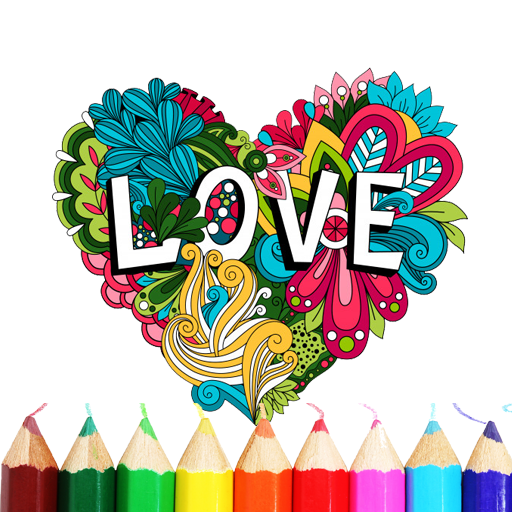 Romantic Heart Coloring Book  Icon