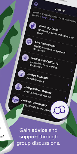 Screenshot of Bezzy IBD (Crohn's & Colitis)