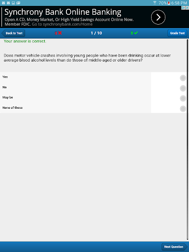 Rhode Island Driving Test Screen 3