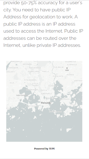 IP Address Location with Map Screen 3