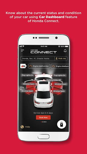 Android application Honda Connect screenshort