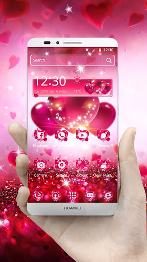 Shiny Love Heart Theme