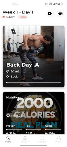 Android application AndreiAndreiFit screenshort