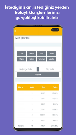 Yakıt Depom Screen 2