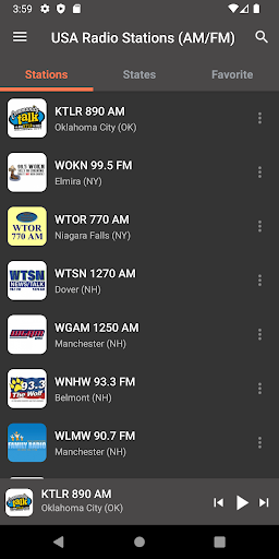 Android application USA Radio Stations (AM/FM) screenshort