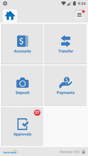 Forcht Bank Mobile Business Screen 3