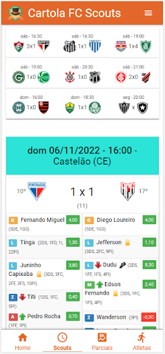 Cartola FC Scouts Screen 2