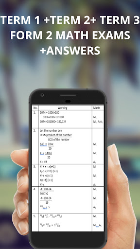Math Form 2 Exams + Answers Screen 2