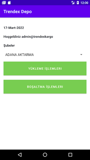 Trendex Kargo Depo Takip Screen 3