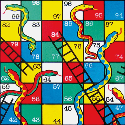 Jogo de tabuleiro snakes and ladders, educação matemática para