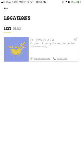 Fresh Squeezed Juice Bar Screen 2
