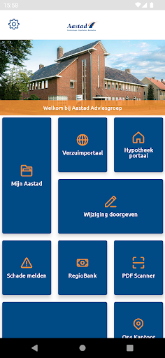 Android application Aastad Adviesgroep screenshort