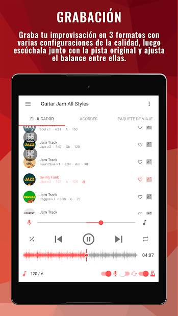 Screenshot 23 Backing Tracks Jam — acompañamiento para guitarra android