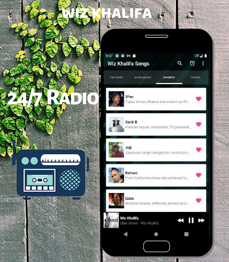 Android application Wiz Khalifa Radio-Toda la Musi screenshort
