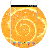 Fresh Fruit Theme: Orange Water Splash Wallpaper icon