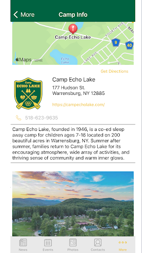 Android application Camp Echo Lake screenshort