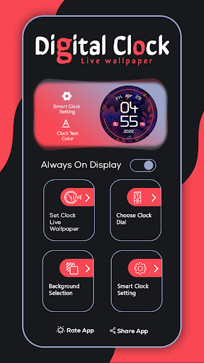 Digital Clock Live Wallpaper Screen 2