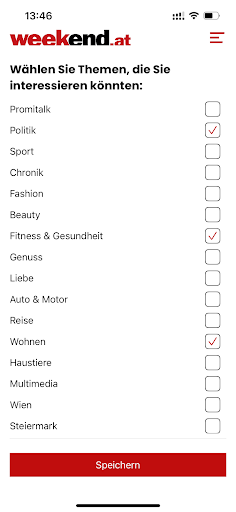 Weekend Magazin News App Screen 2