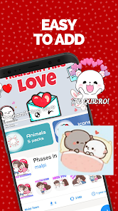Screenshot 3 Stickers Amor Romanticos love android