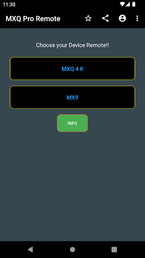 Android application Remote for MXQ 4k box screenshort