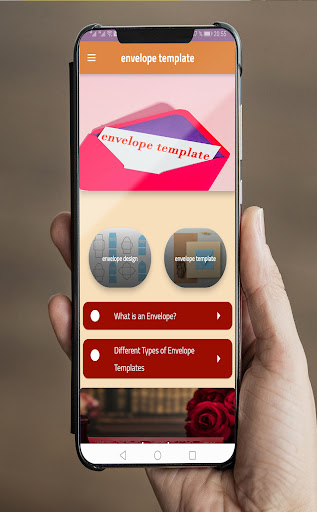 Android application envelope template screenshort