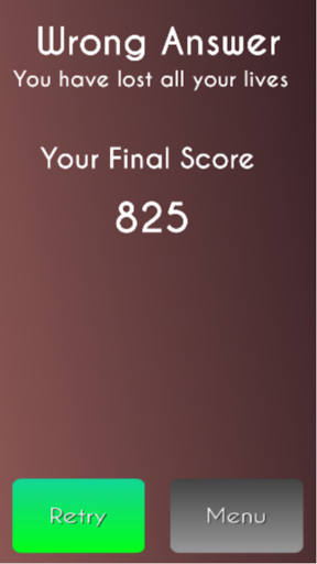 Quiz World Screen 2