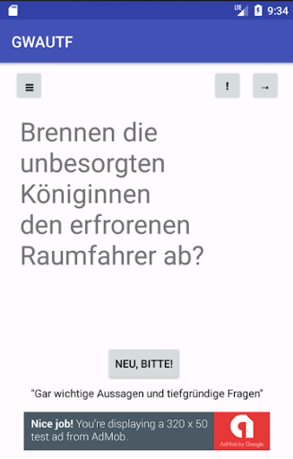 Unsinn, automatisiert: GWAUTF Screen 2
