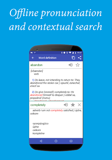 English-Slovak Dictionary Pro Screen 2