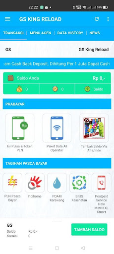 Android application GS KING RELOAD screenshort