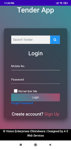 TenderApp Screen 3